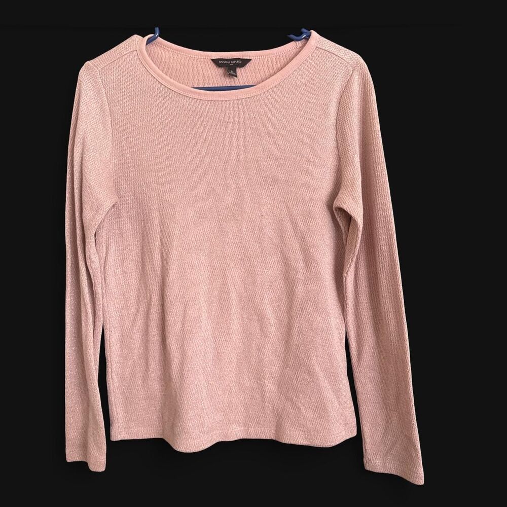 Banana-republic Women's Pink and Tan Shirt